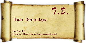 Thun Dorottya névjegykártya